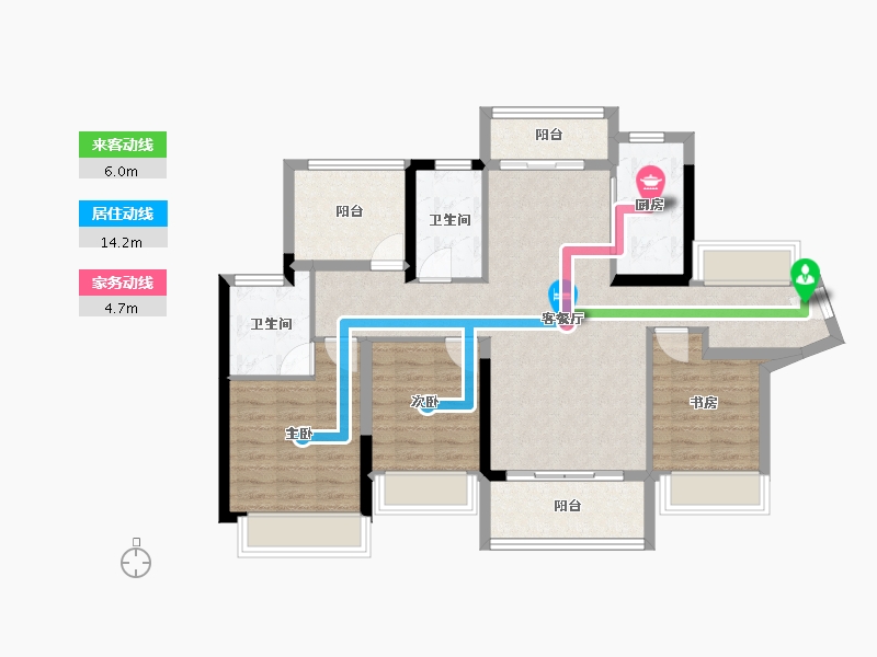 广东省-惠州市-湾上一品-94.09-户型库-动静线