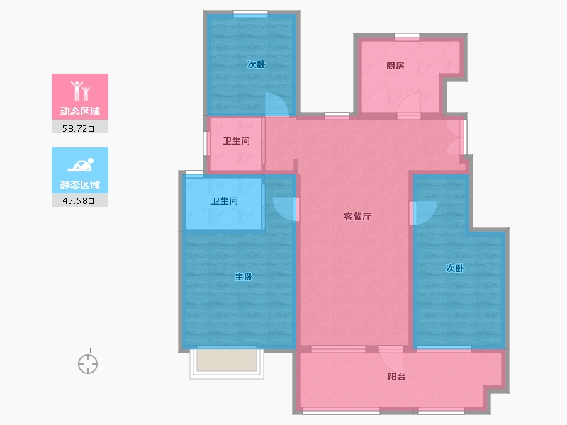 河北省-保定市-中冶未来城-92.47-户型库-动静分区