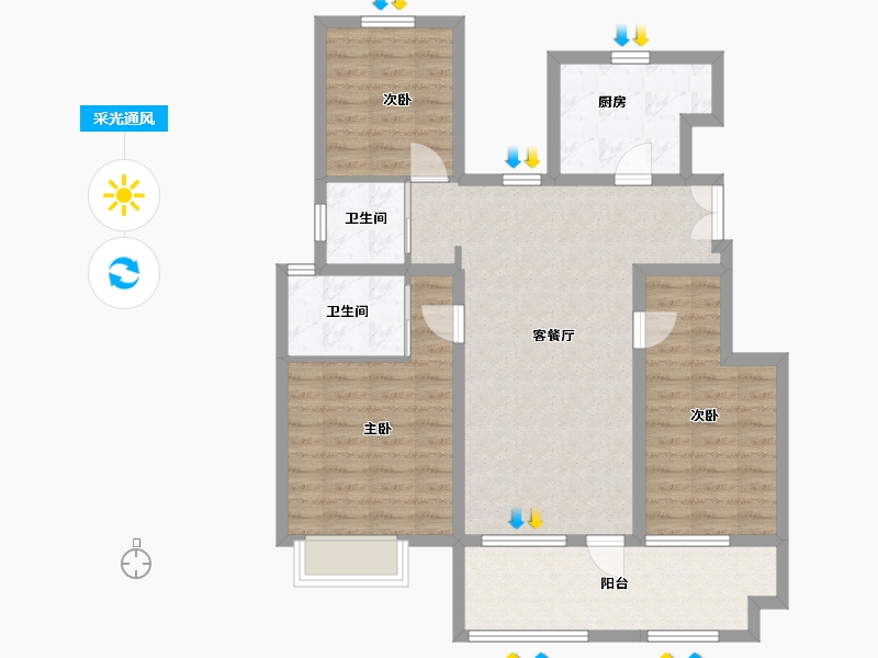 河北省-保定市-中冶未来城-92.47-户型库-采光通风