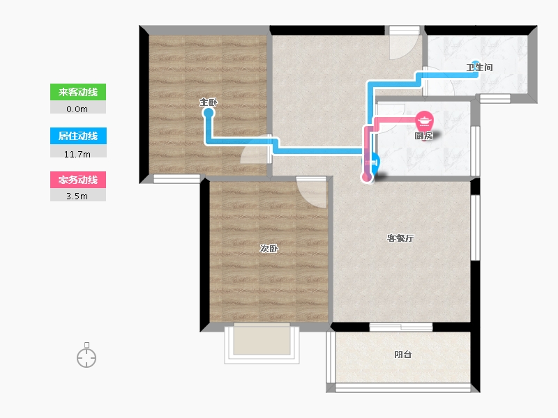 湖北省-十堰市-润扬华府-63.55-户型库-动静线