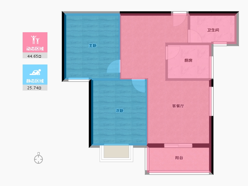 湖北省-十堰市-润扬华府-63.55-户型库-动静分区