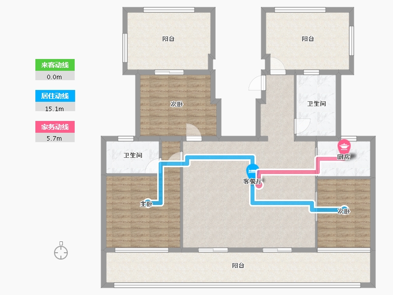 福建省-漳州市-保利·李白的院子-121.00-户型库-动静线