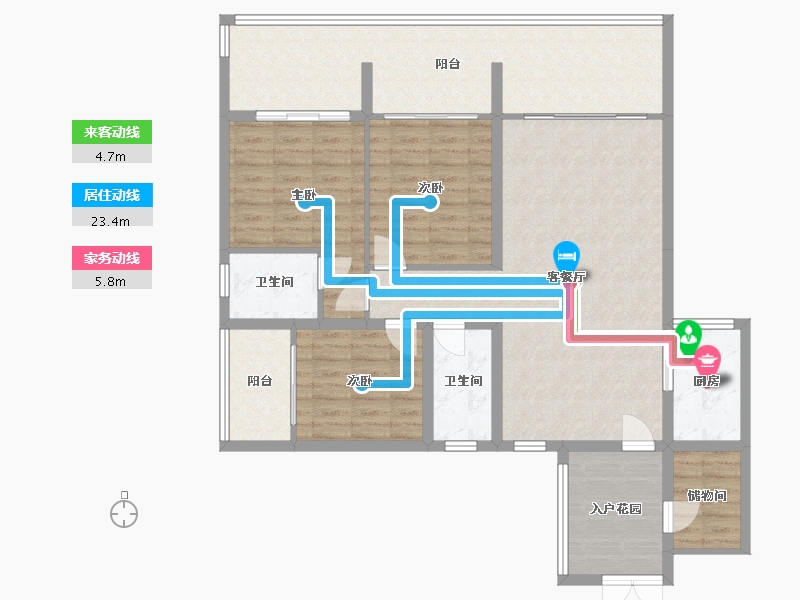 贵州省-六盘水市-桃源居-116.00-户型库-动静线