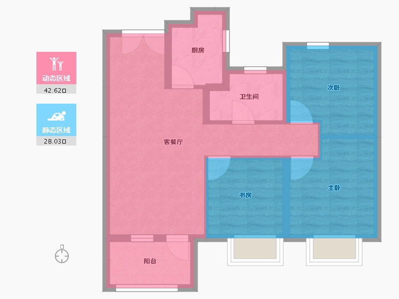 河北省-保定市-中冶未来城-62.43-户型库-动静分区