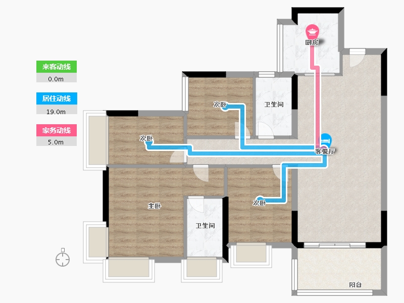 广东省-东莞市-水岸·君悦东方-90.40-户型库-动静线