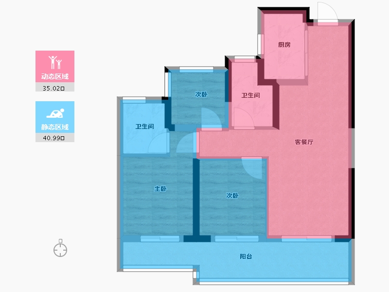 浙江省-温州市-昌茂苑-67.00-户型库-动静分区