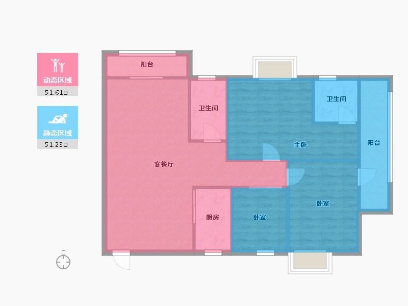 福建省-福州市-光明港苑-100.08-户型库-动静分区