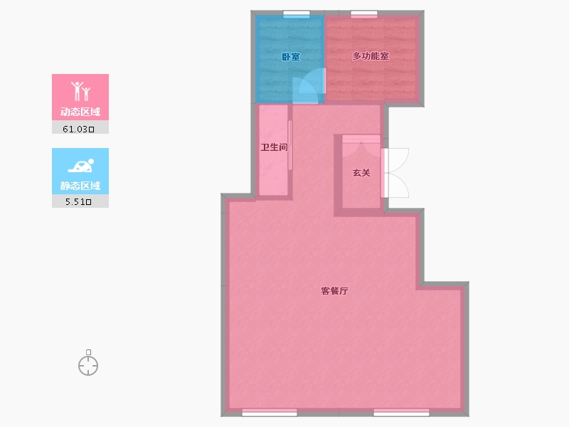 北京-北京市-华樾北京-一层下跃-64.00-户型库-动静分区