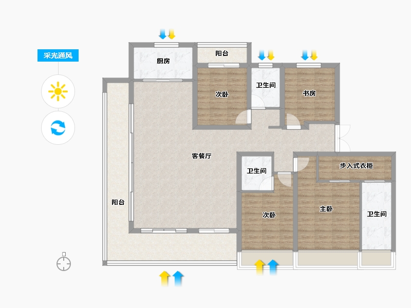 河南省-商丘市-建业十八城7期·天境-144.00-户型库-采光通风