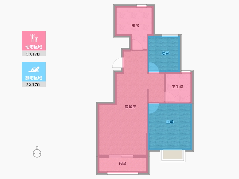 北京-北京市-新御峰-63.20-户型库-动静分区