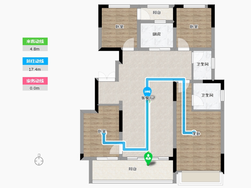 河南省-安阳市-正商书香华府-108.00-户型库-动静线