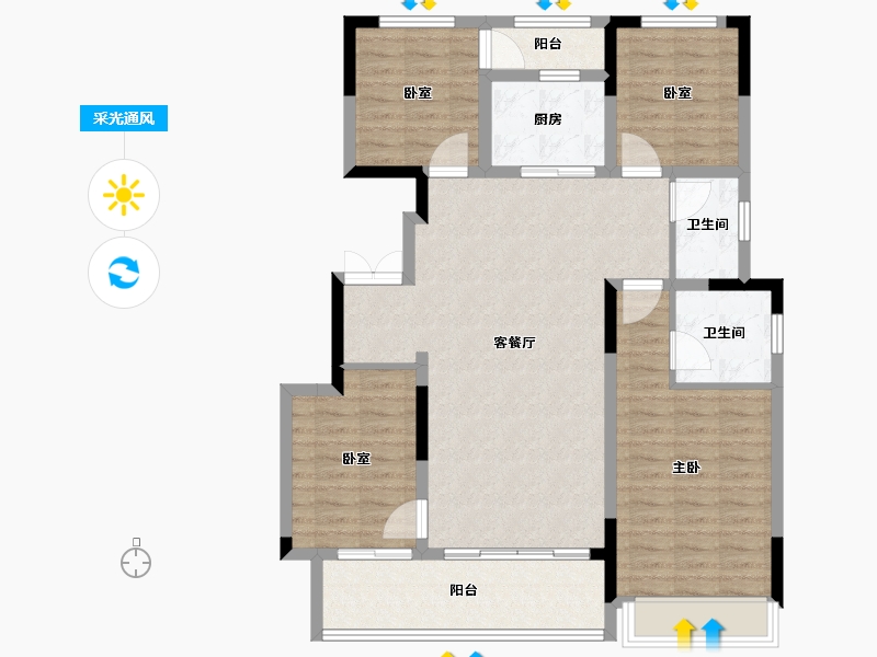 河南省-安阳市-正商书香华府-108.00-户型库-采光通风