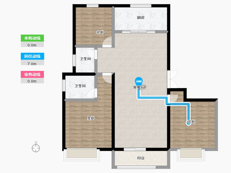 河北省-石家庄市-东胜紫御康城-111.32-户型库-动静线