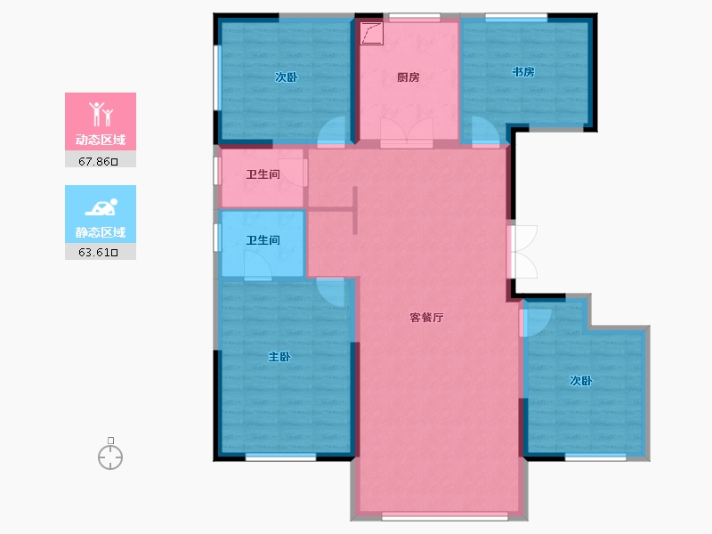 山东省-潍坊市-圣菲漫步-北区-118.07-户型库-动静分区