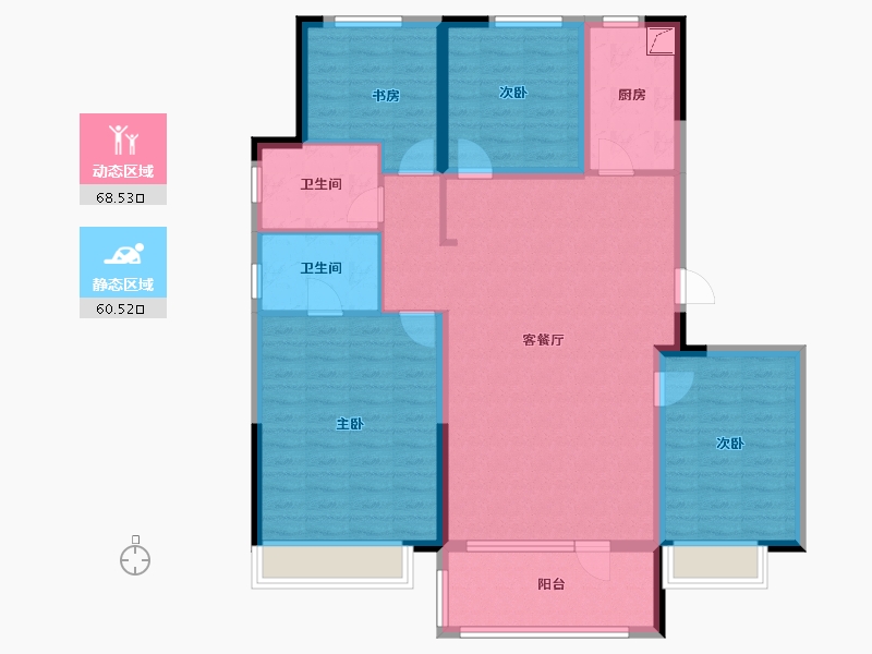 山东省-青岛市-水青花都-116.00-户型库-动静分区