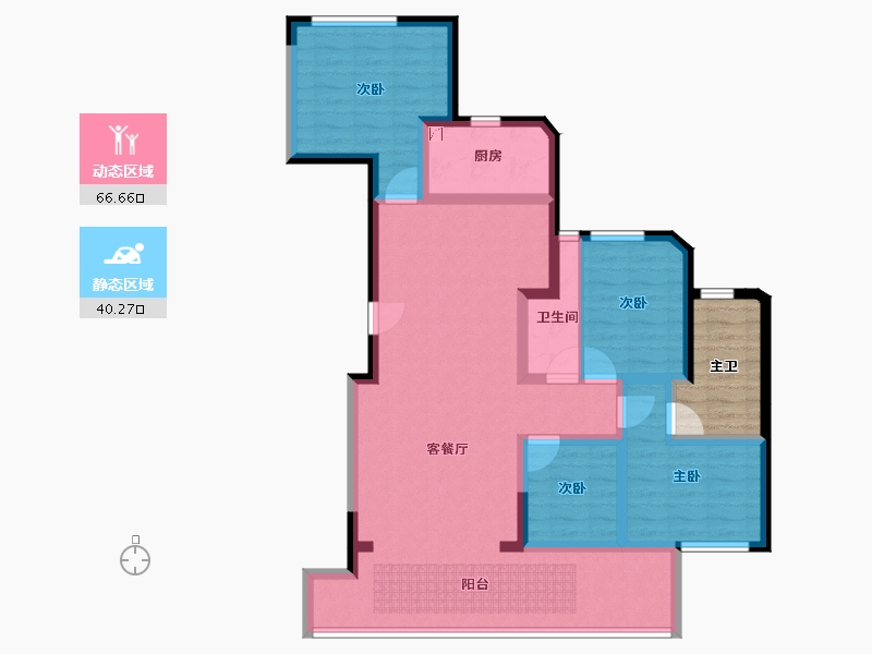 四川省-成都市-城投置地万科国宾蜀园芳菲苑-100.45-户型库-动静分区