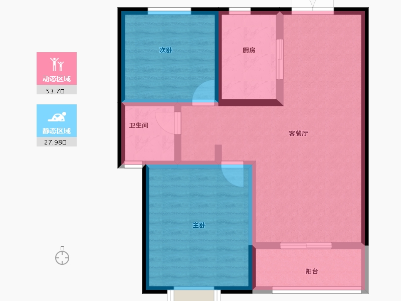 河北省-石家庄市-东胜紫御康城-72.79-户型库-动静分区