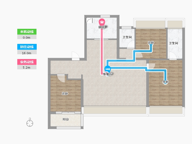 上海-上海市-建发观唐府-103.20-户型库-动静线