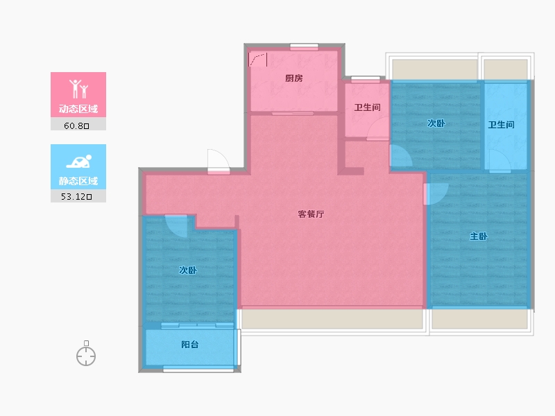 上海-上海市-建发观唐府-103.20-户型库-动静分区