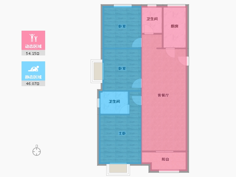 山东省-济宁市-沂水君庭-100.00-户型库-动静分区