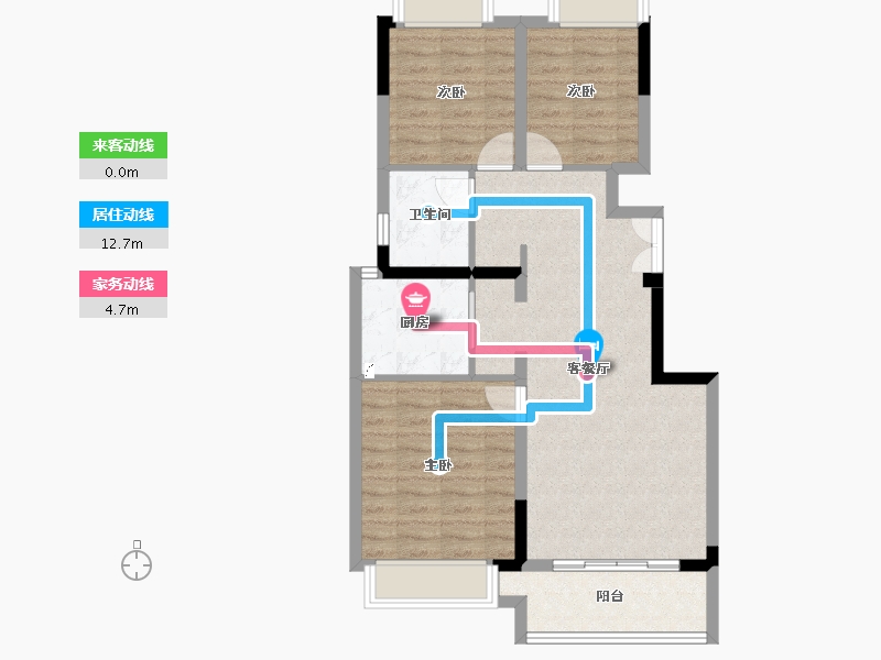 四川省-成都市-牧山溪岸-76.37-户型库-动静线