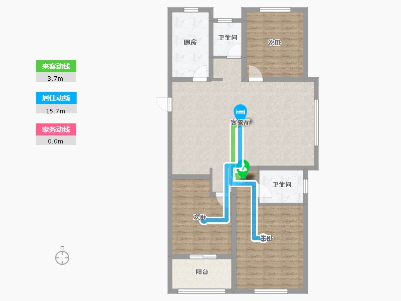 安徽省-宿州市-西苑新村-105.00-户型库-动静线