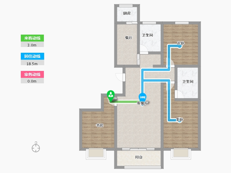 河北省-张家口市-诚品幸福城-103.15-户型库-动静线