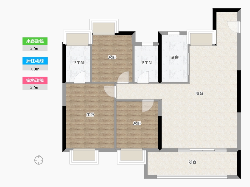 浙江省-杭州市-建发缦云-95.20-户型库-动静线