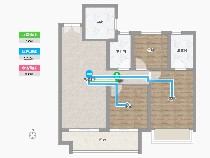 浙江省-湖州市-东港欣苑-72.76-户型库-动静线