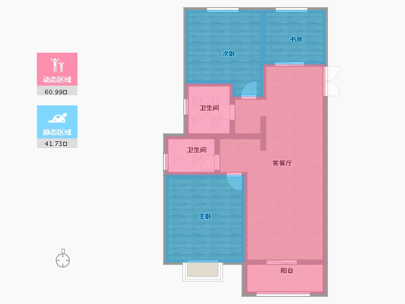 河北省-石家庄市-东胜紫御康城-91.49-户型库-动静分区