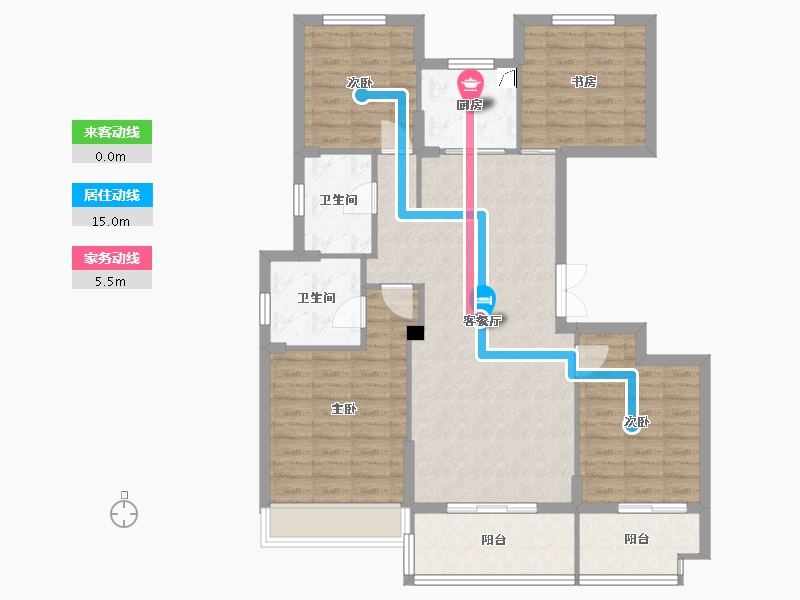 浙江省-嘉兴市-佳源优优秀湖-100.00-户型库-动静线