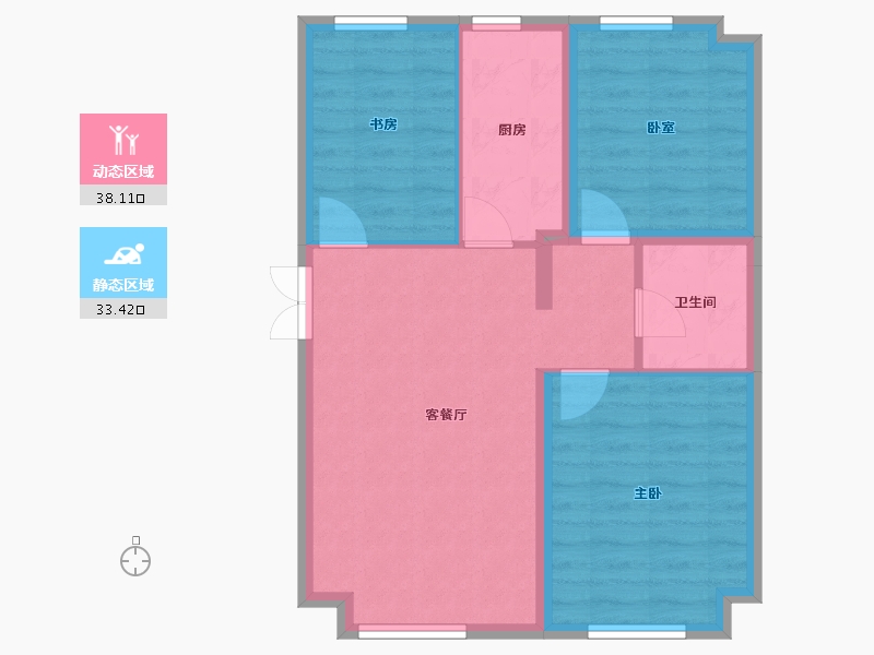 山东省-滨州市-北镇新苑-64.03-户型库-动静分区