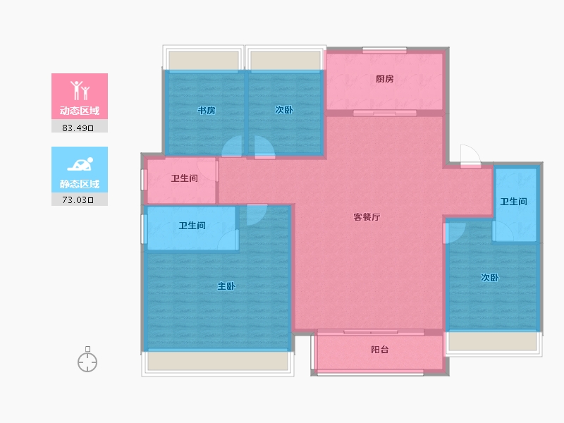 上海-上海市-建发观唐府-143.20-户型库-动静分区