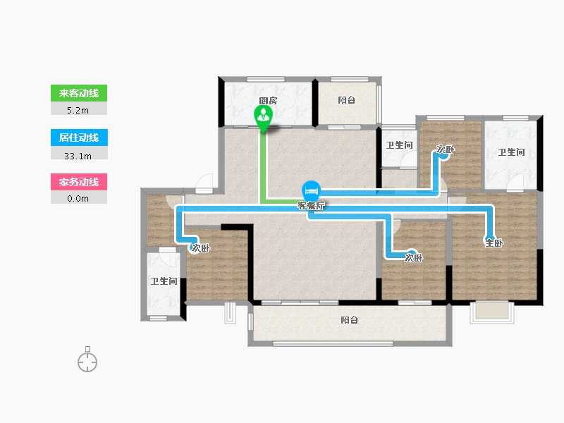 江苏省-南京市-玖宸府-153.23-户型库-动静线