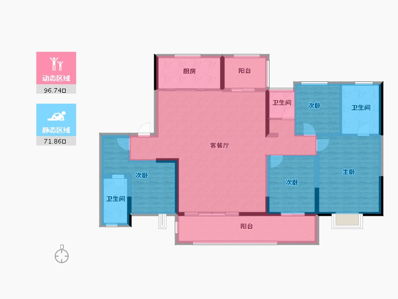 江苏省-南京市-玖宸府-153.23-户型库-动静分区