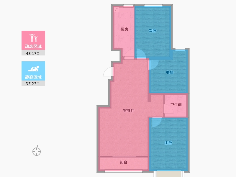 山西省-大同市-学林壹号-76.30-户型库-动静分区