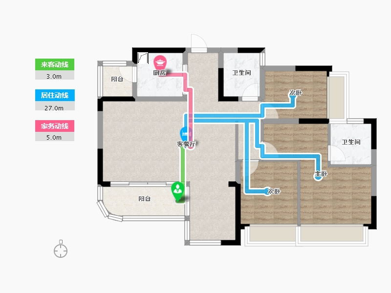 四川省-成都市-旭辉恒基江与山-94.55-户型库-动静线