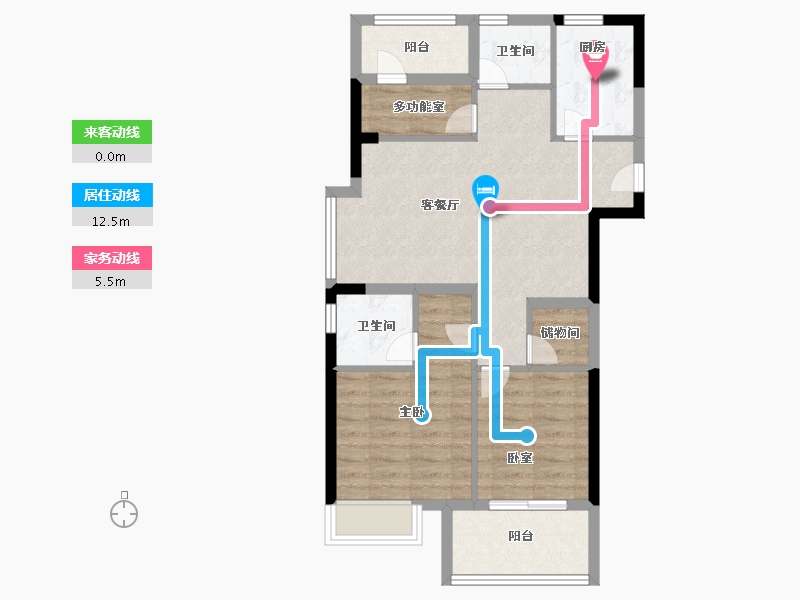 浙江省-宁波市-荣安·秋和月明-71.20-户型库-动静线