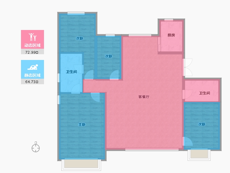 河北省-承德市-海德华府-125.52-户型库-动静分区