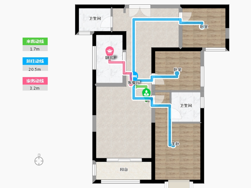 甘肃省-定西市-贵清文苑-88.18-户型库-动静线