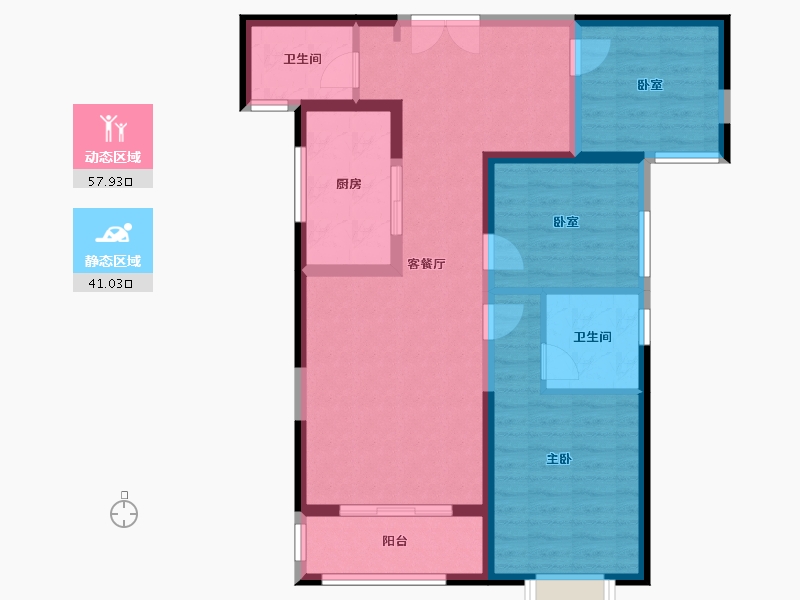 甘肃省-定西市-贵清文苑-88.18-户型库-动静分区