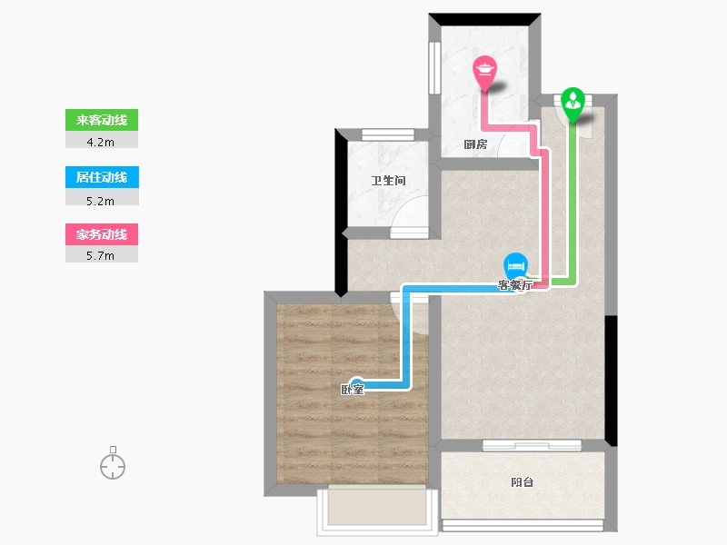 浙江省-杭州市-耦贤里-48.77-户型库-动静线