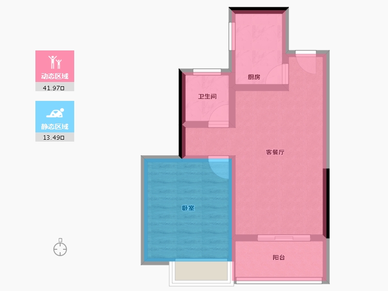 浙江省-杭州市-耦贤里-48.77-户型库-动静分区