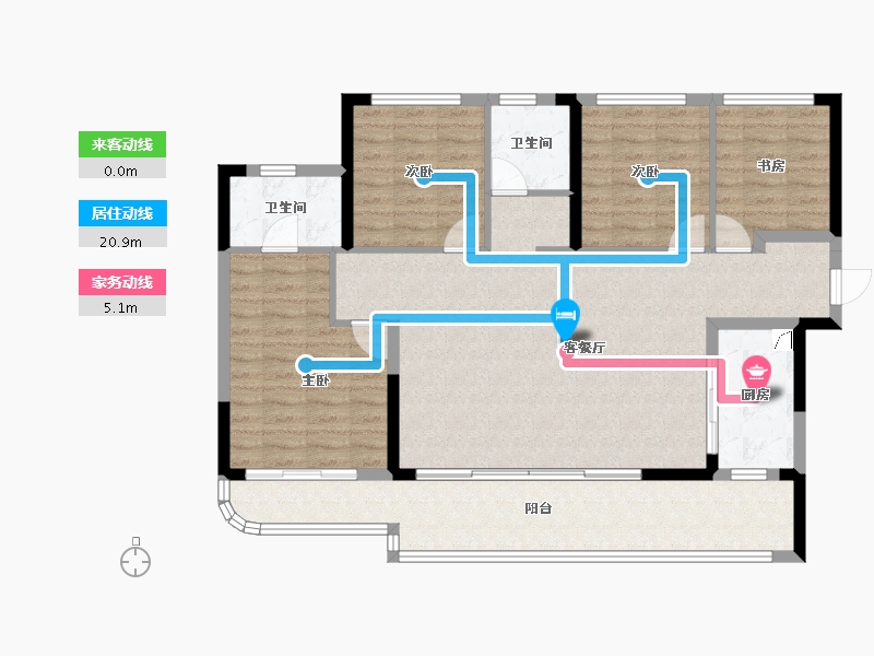 四川省-成都市-旭辉恒基江与山-111.62-户型库-动静线