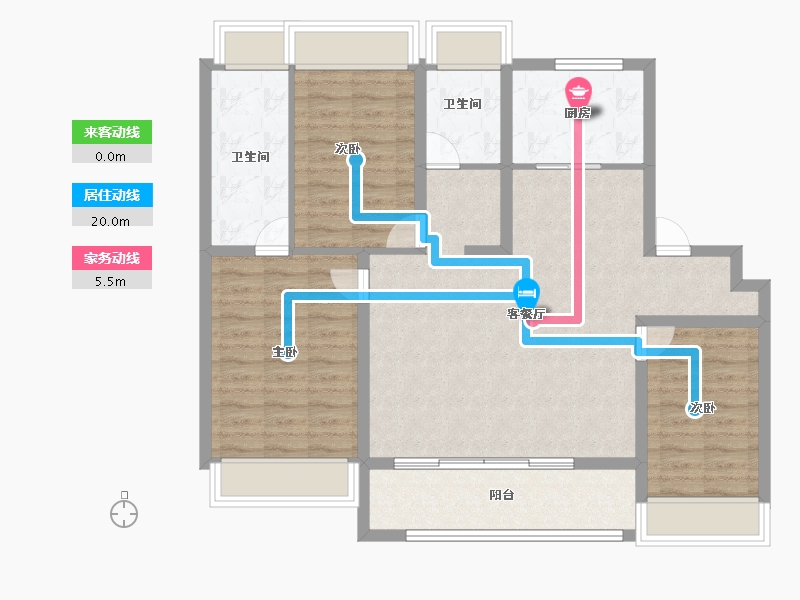 江苏省-扬州市-招商·璟萃-99.20-户型库-动静线