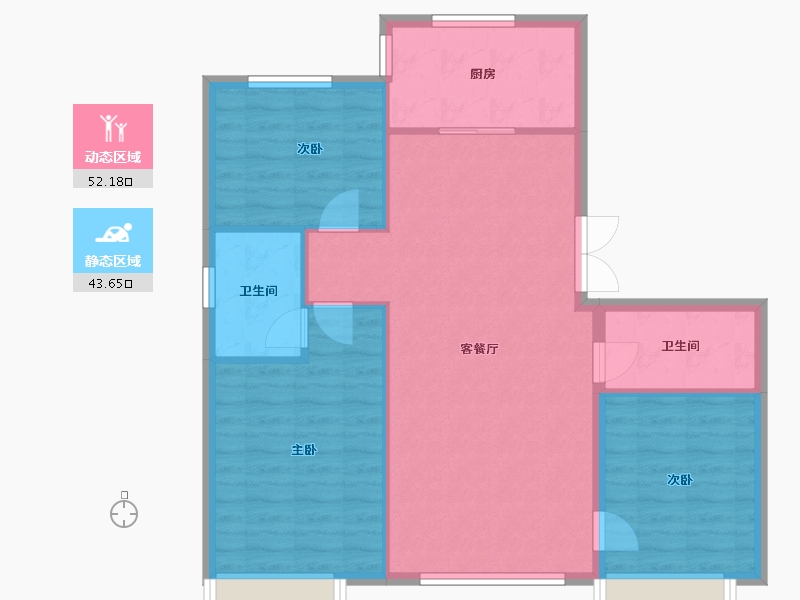 河北省-承德市-海德华府-87.75-户型库-动静分区