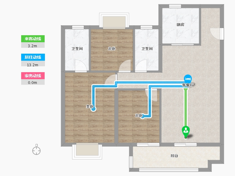 江西省-南昌市-江铃龙湖•云璟-88.01-户型库-动静线