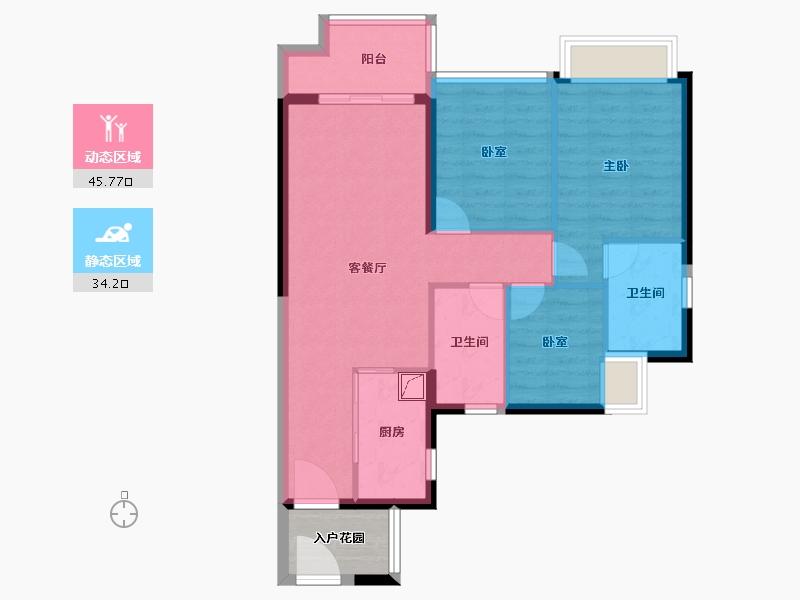 广东省-广州市-万科黄埔新城-75.31-户型库-动静分区