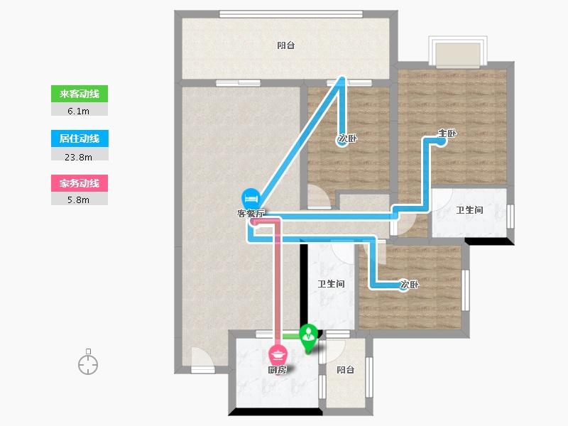 广东省-江门市-珑城半山-126.00-户型库-动静线