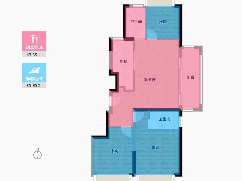 上海-上海市-华发建发古美华庭-70.57-户型库-动静分区